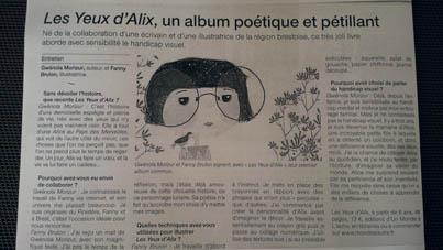 Illustration Entretien avec Gwénola Morizur paru dans Ouest France