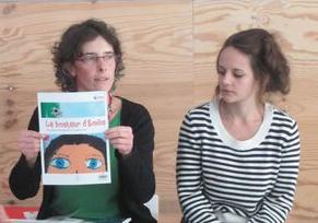 Illustration Lancement du projet par Elisabeth Chabot et deux intervenants